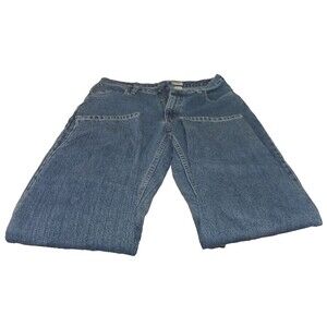 Eddie Bauer Womens Size 12 Straight Classic Relaxed Fit Low Rise Dark Wash Y2K